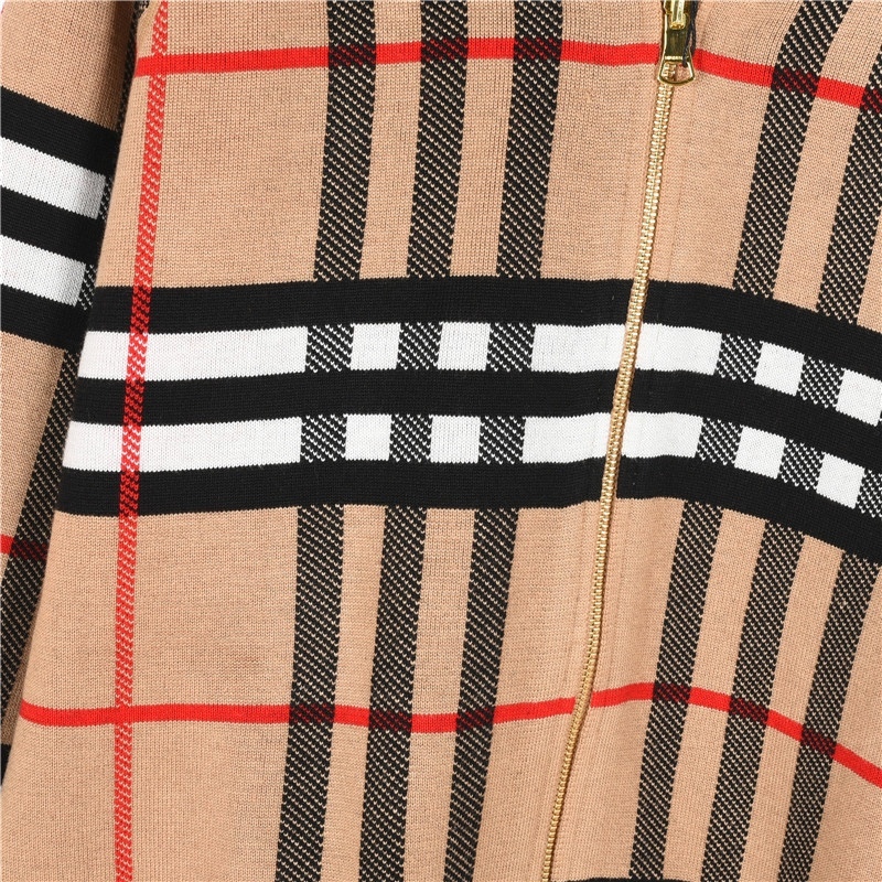 Burberry / バーバリー クラシックチェック柄両面着キャシュミアニットロングスリーブフード付きジャケット