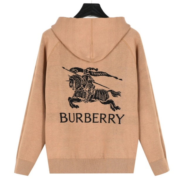 Burberry / バーバリー クラシックチェック柄両面着キャシュミアニットロングスリーブフード付きジャケット