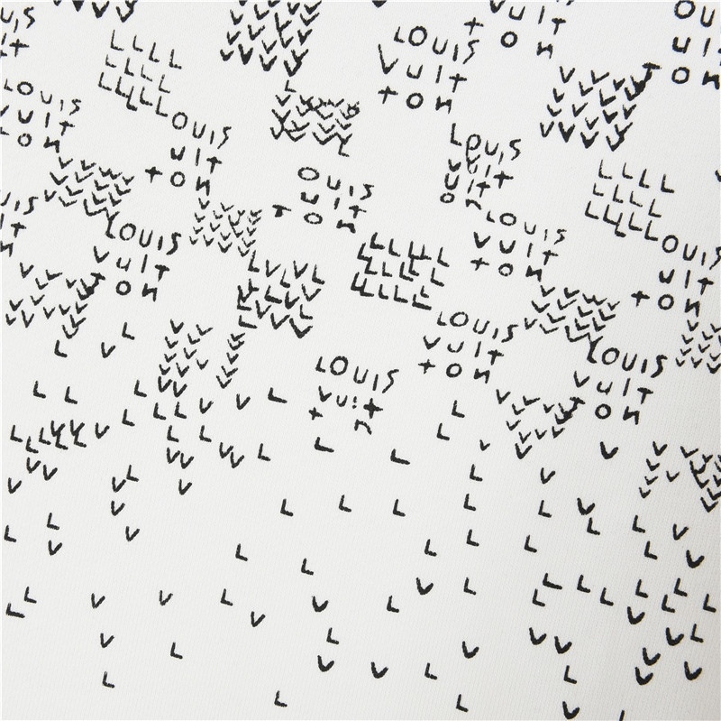 Louis Vuitton / ルイ・ヴィトン 24Fw グラデーション小飛行機柄プリントの丸首パーカー