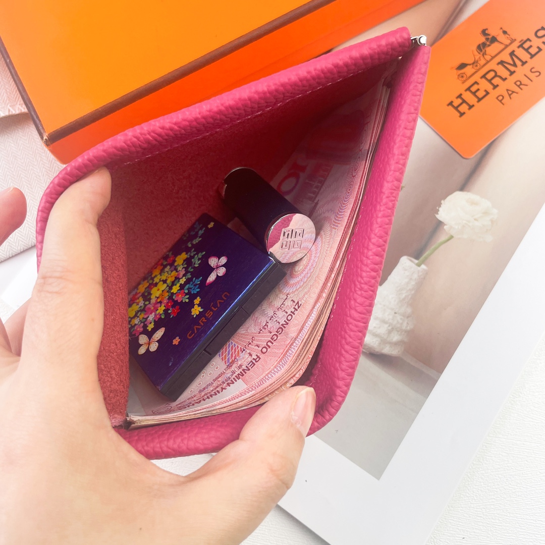 【厳選新入荷】エルメス Evelyne Zip Pouch イヴリンファスナーハンドポーチ「携帯小銭収納レザー小物」