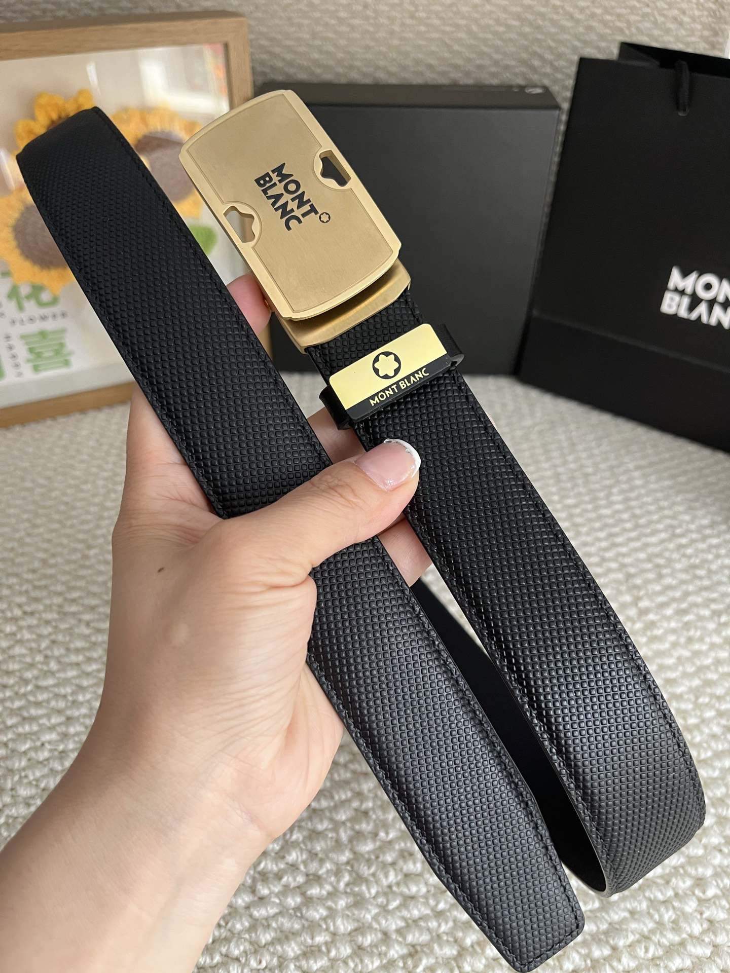 【厳選在庫】Montblanc ビジネスマン正装ベルト「全長約 100cm」