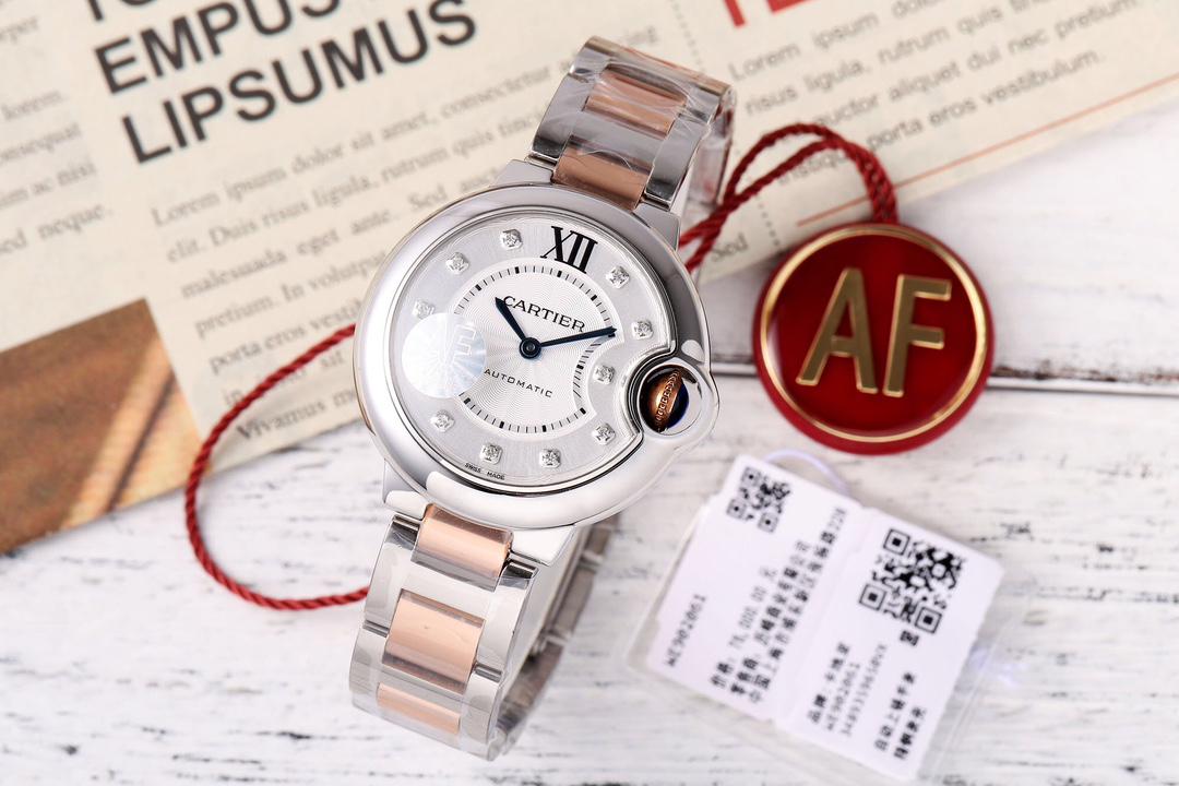 カルティエ［Cartier］バロン ブルー ドゥ 自動巻き腕時計 33mm