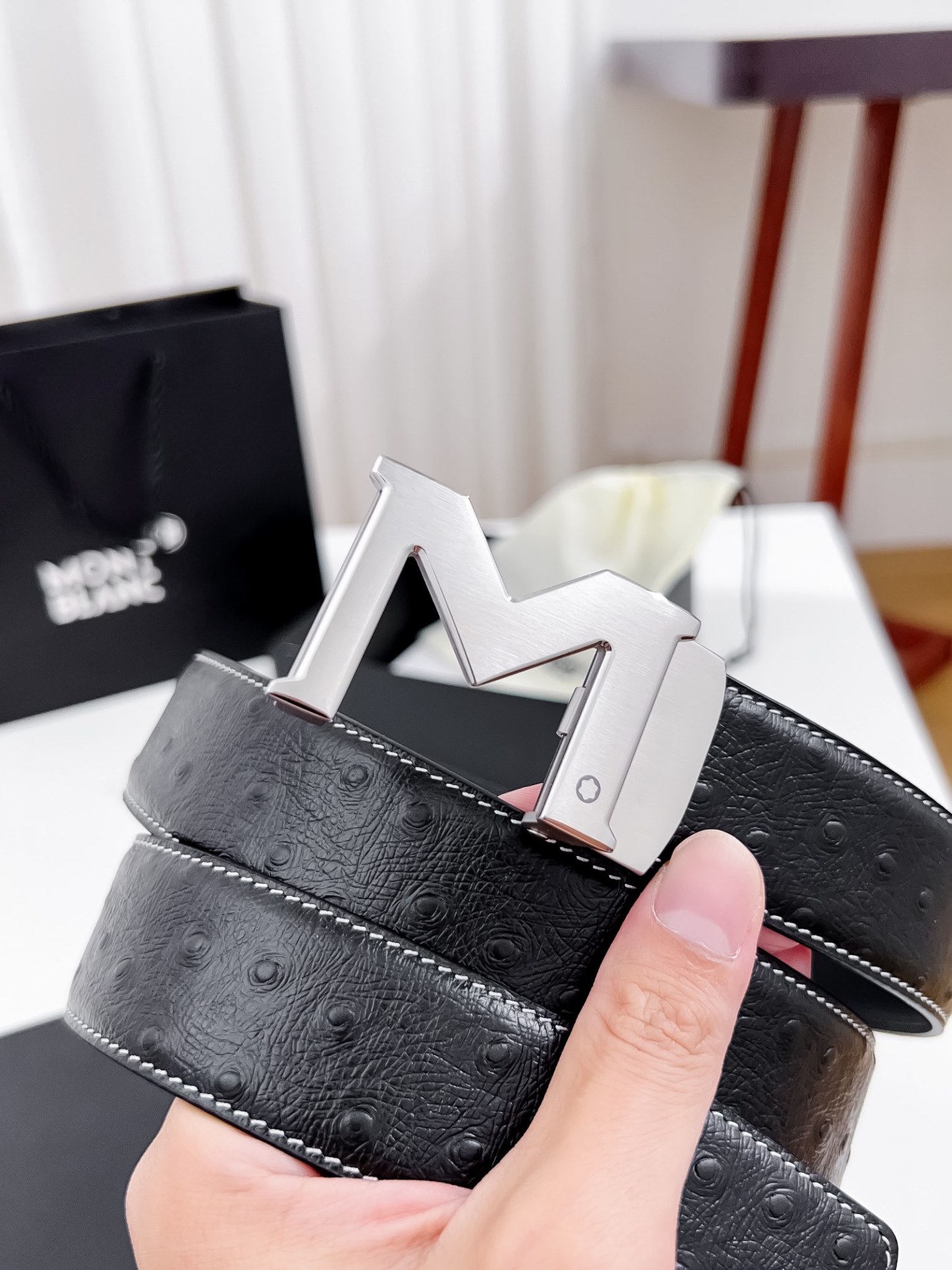 【厳選在庫】Montblanc ビジネスマン正装ベルト「全長約 100cm」