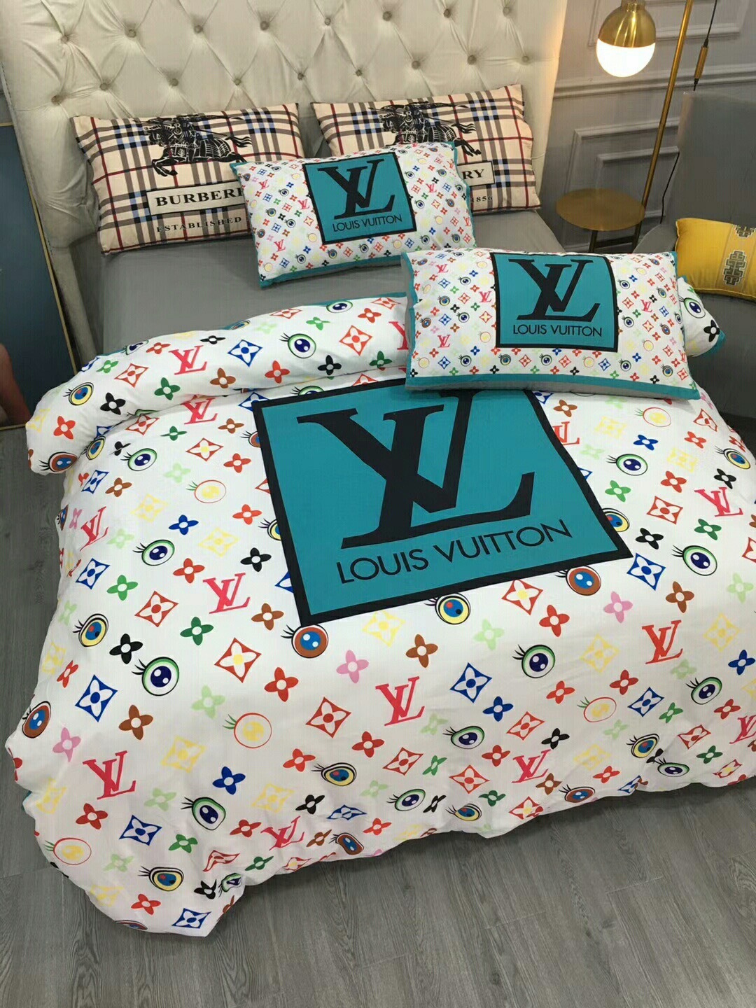 ルイ・ヴィトン「Louis Vuitton」プレミアムコットン デジタルプリント 4点セット