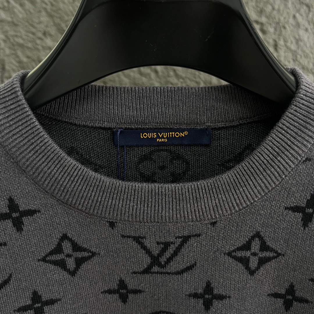 ルイ・ヴィトン「Louis Vuitton」アート刺繍ラウンドネックニットセーター