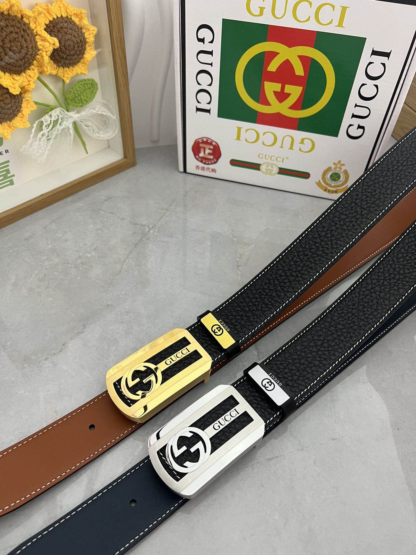 【在庫新登場】Gucci イタリアンテイストベルト「全長約 100cm」