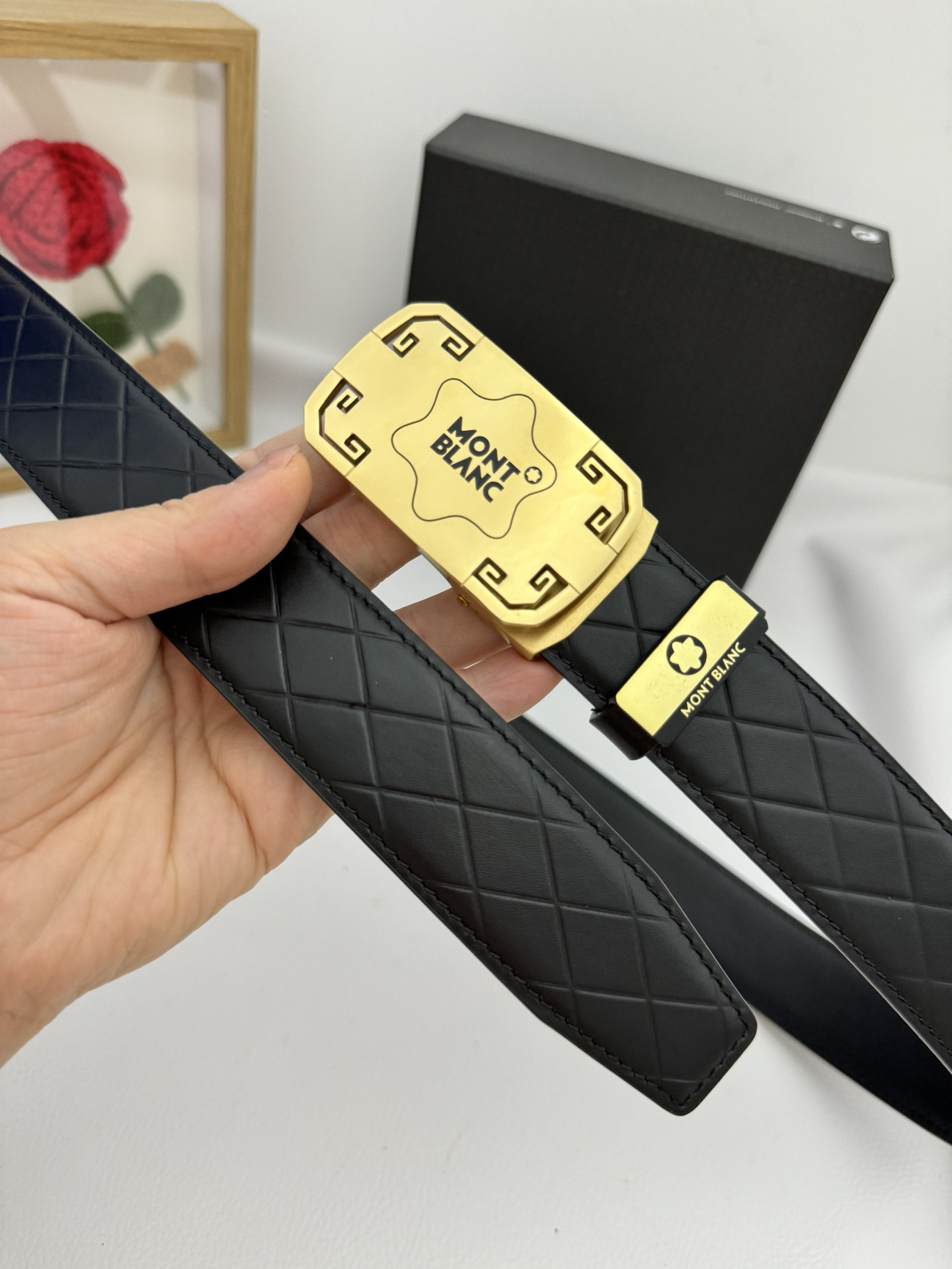 【厳選在庫】Montblanc ビジネスマン正装ベルト「全長約 100cm」