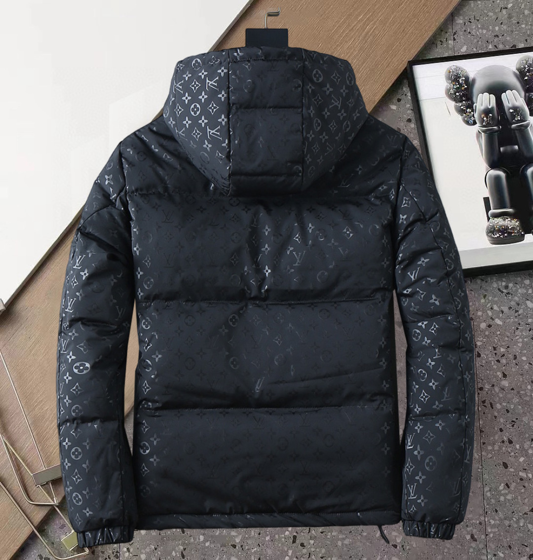 ルイ・ヴィトン「Louis Vuitton」‌秋冬用フード付きダウンジャケット