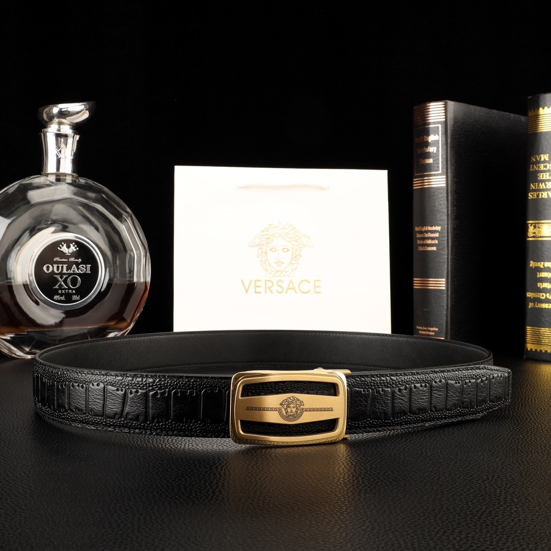 【先行新作】Versace トレンドラグジュアリーベルト 2 点セット「全長約 100cm」