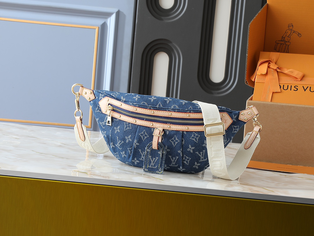 ルイ・ヴィトン「Louis Vuitton」デニムウエストポーチ