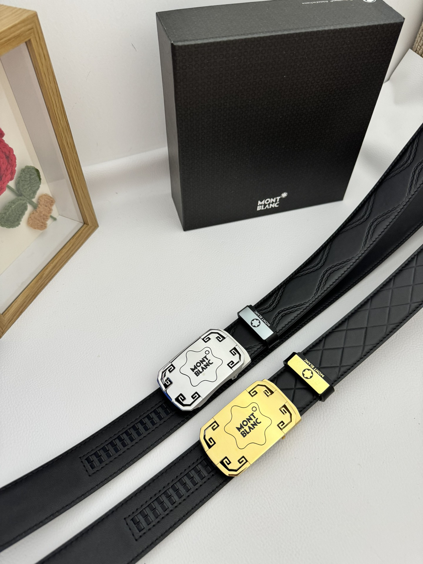 【厳選在庫】Montblanc ビジネスマン正装ベルト「全長約 100cm」