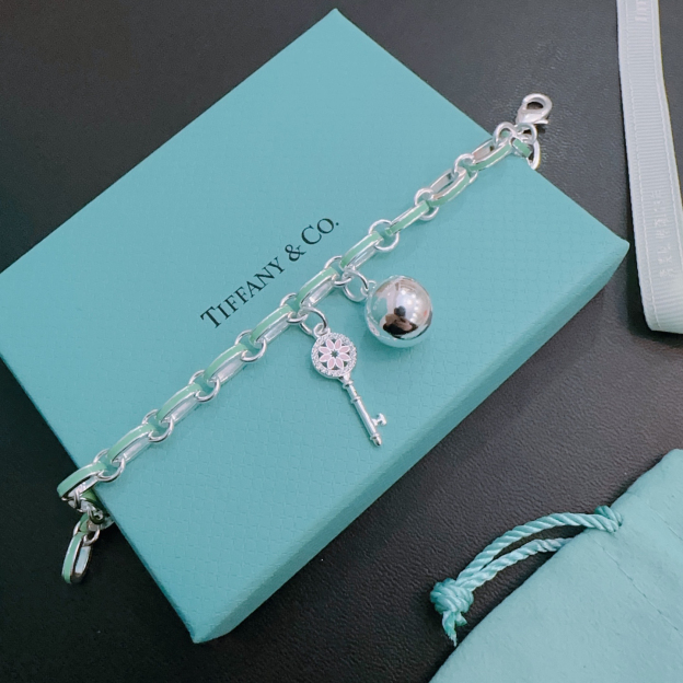 ティファニー「Tiffany & Co.」ポリッシュドシルバーリンク ブレスレット
