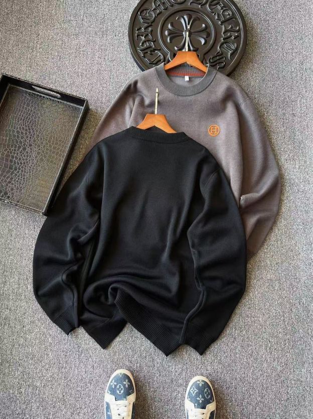 エルメス「Hermès」秋冬用ラウンドネックニットセーター