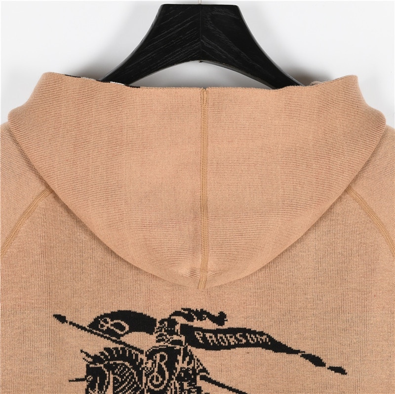 Burberry / バーバリー クラシックチェック柄両面着キャシュミアニットロングスリーブフード付きジャケット