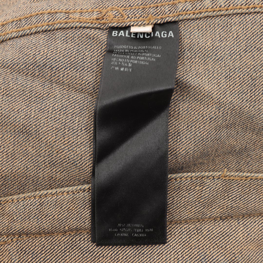 Balenciaga / バレンシアガ 23Fw ダブル B のアルファブットの手描きグラフィティプリントのジーンズジャケット