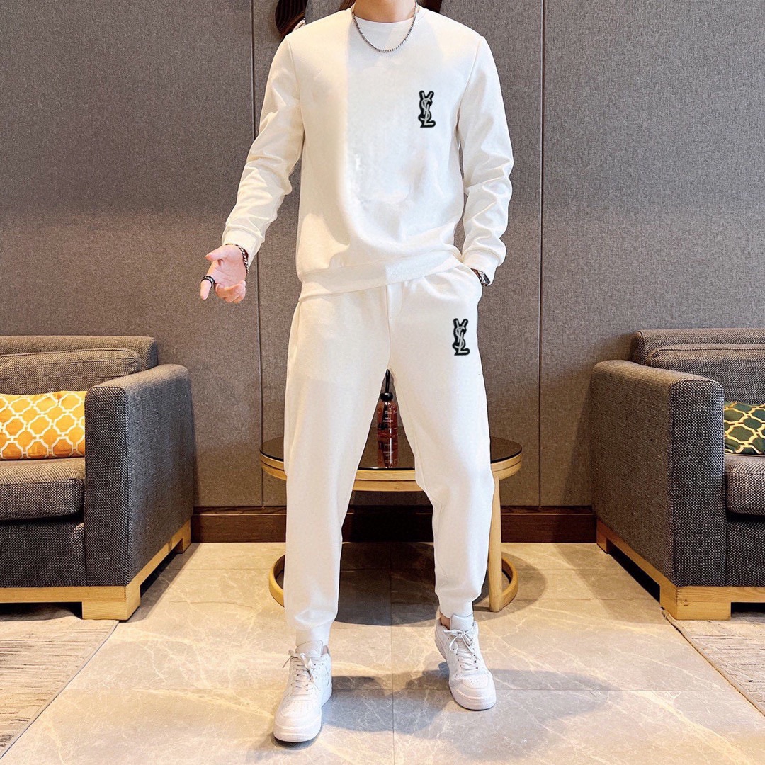 サンローラン「Saint Laurent」2025 秋冬ローマコットン スウェットセット