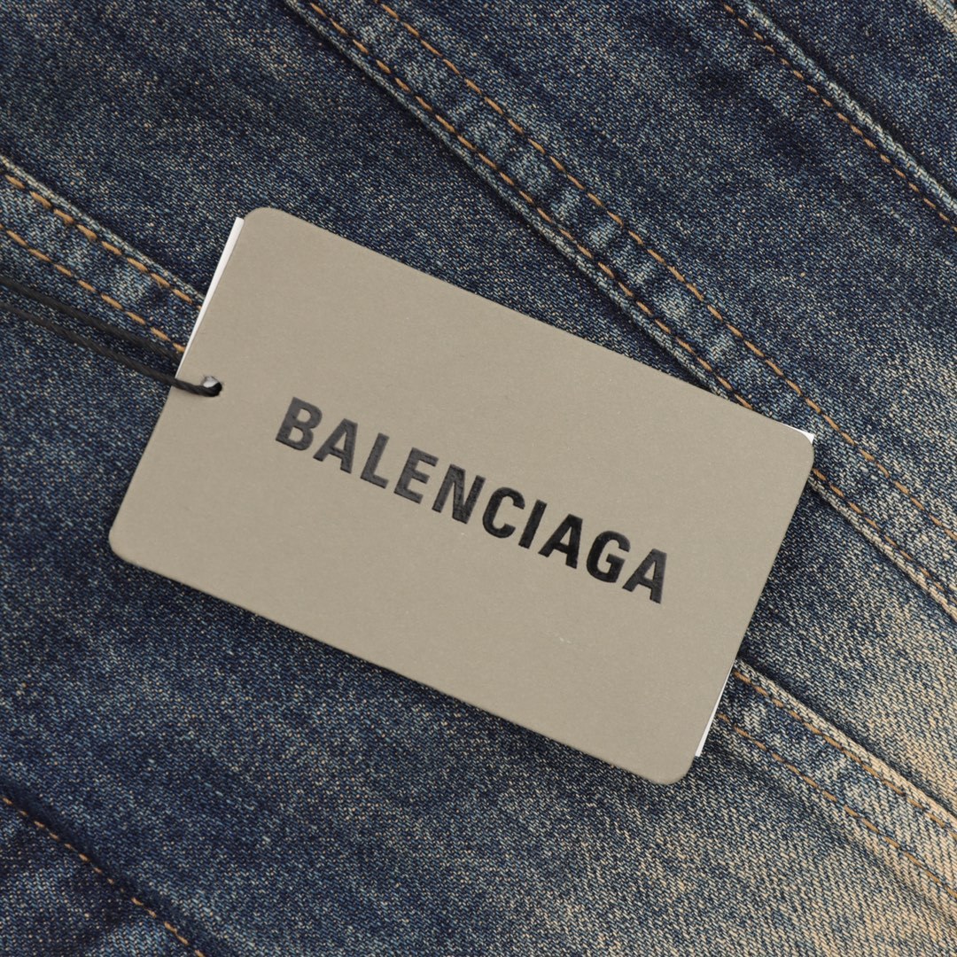 Balenciaga / バレンシアガ 23Fw ダブル B のアルファブットの手描きグラフィティプリントのジーンズジャケット