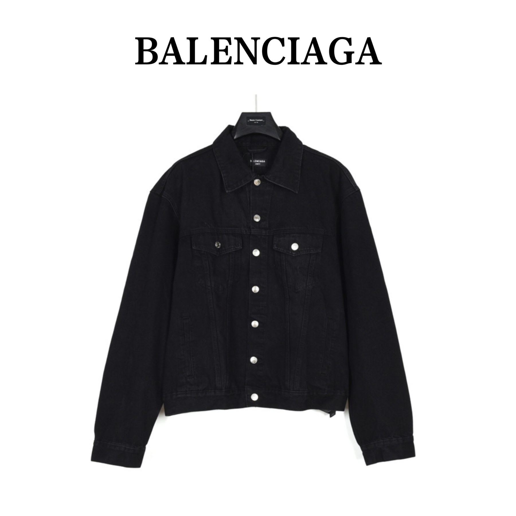 Balenciaga / バレンシアガ 24ss 背中にホットフィックスでロゴが付けられたジーンズジャケット