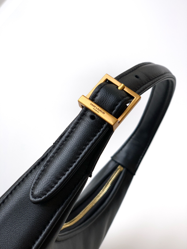 サンローラン「Saint Laurent」CALYO ミニ エンボス加工 ラムレザー ホボバッグ 20×12×5cm