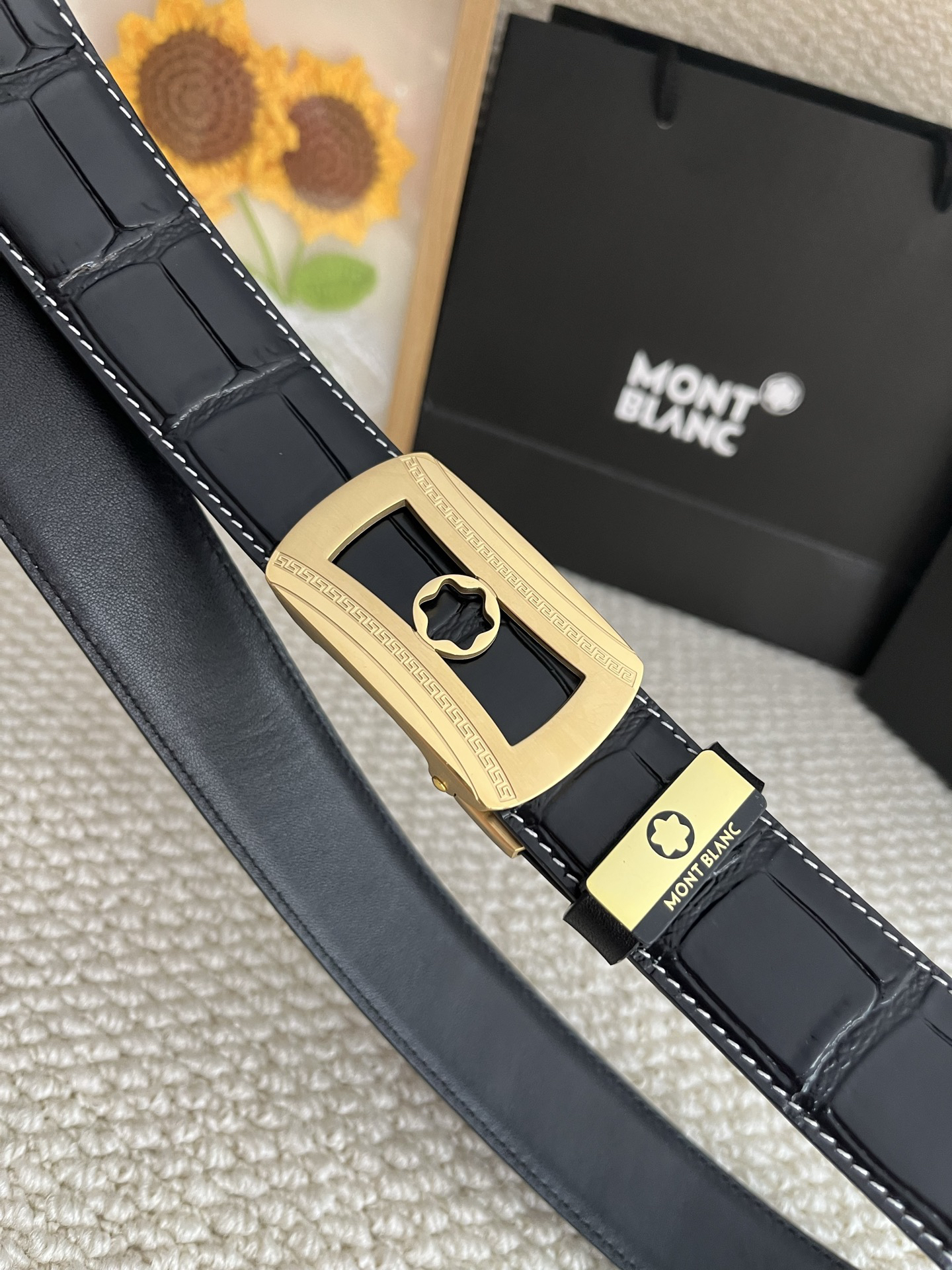 【厳選在庫】Montblanc ビジネスマン正装ベルト「全長約 100cm」