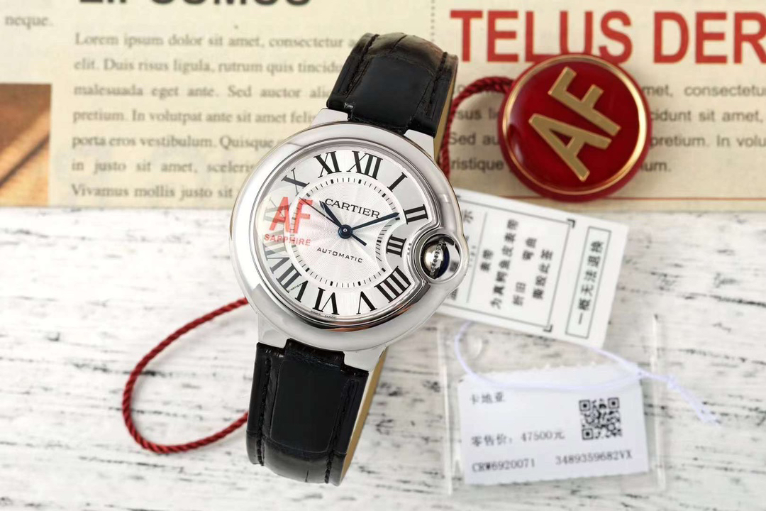 カルティエ［Cartier］バロン ブルー ド カルティエ 自動巻き腕時計 33mm