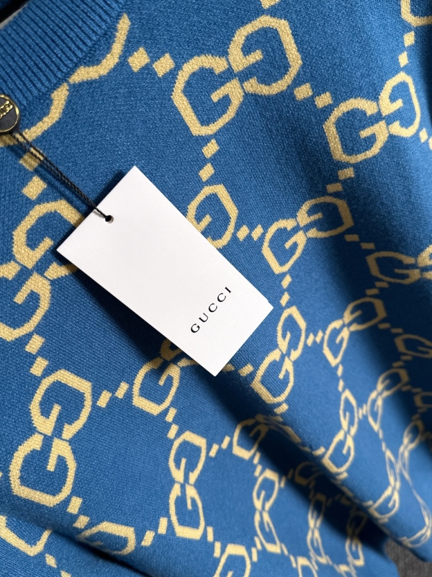 グッチ「Gucci」秋冬ウール混紡丸首プルオーバーニットセーター