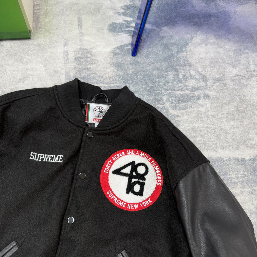 Supreme/40 Acres メルカムX ヴァーシティジャケット