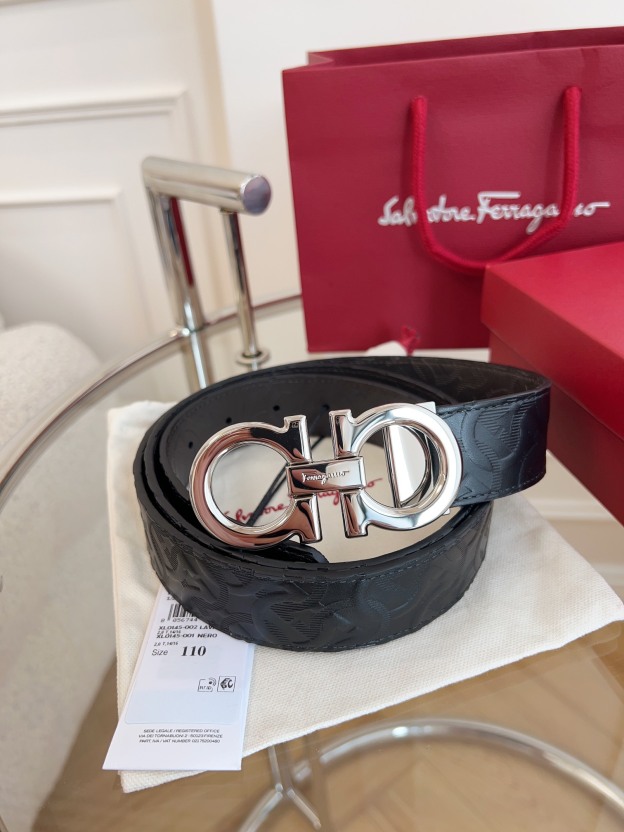 【新規倉庫入り】Salvatore Ferragamo 職人仕上げ高級ベルト「全長約 100cm」