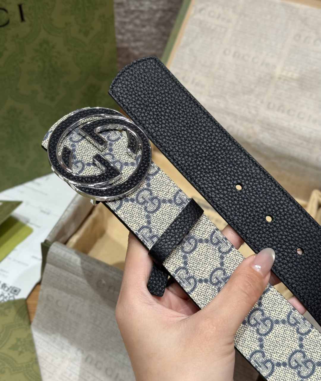 【在庫新登場】Gucci イタリアンテイストベルト「全長約 100cm」