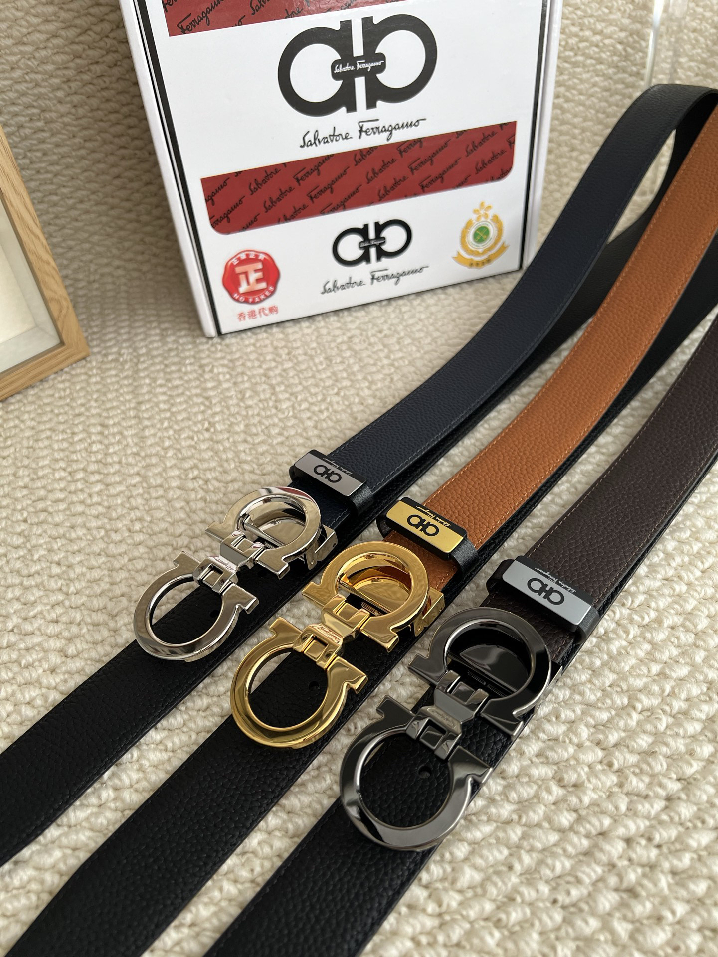 【新規倉庫入り】Salvatore Ferragamo 職人仕上げ高級ベルト「全長約 100cm」