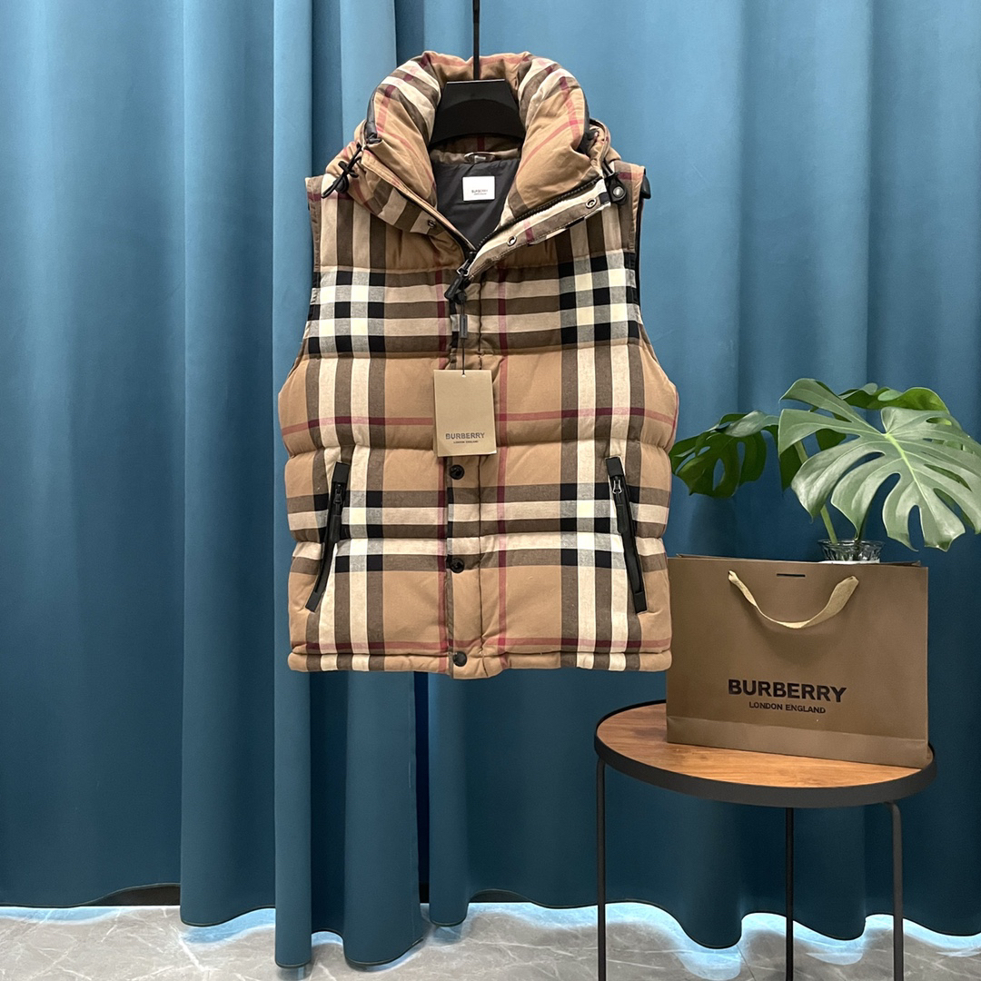 バーバリー「Burberry」秋冬フード付きダウンジャケット 男女兼用