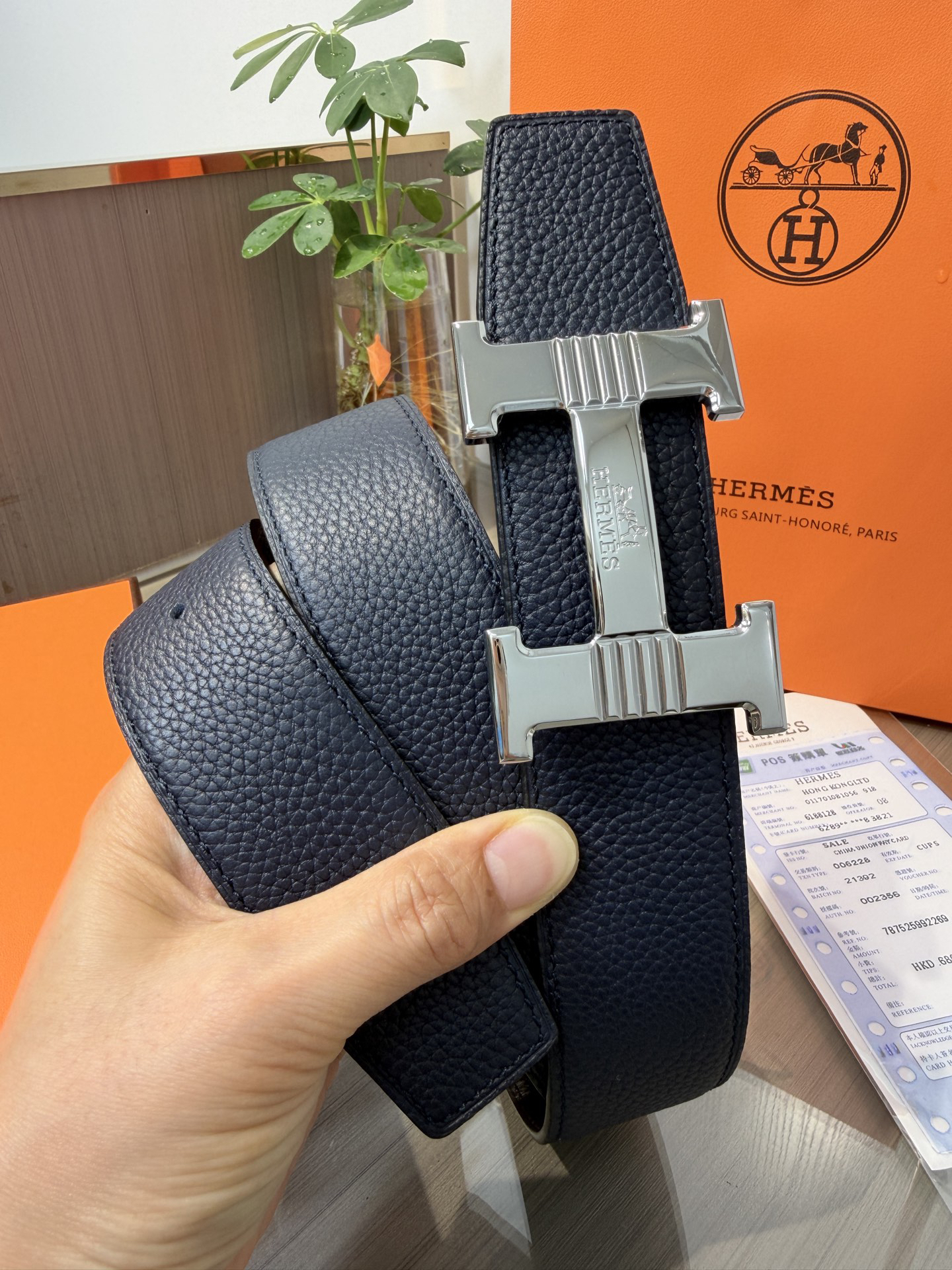 【限定入荷】Hermès フレンチ紳士ベルト「全長約 100cm」