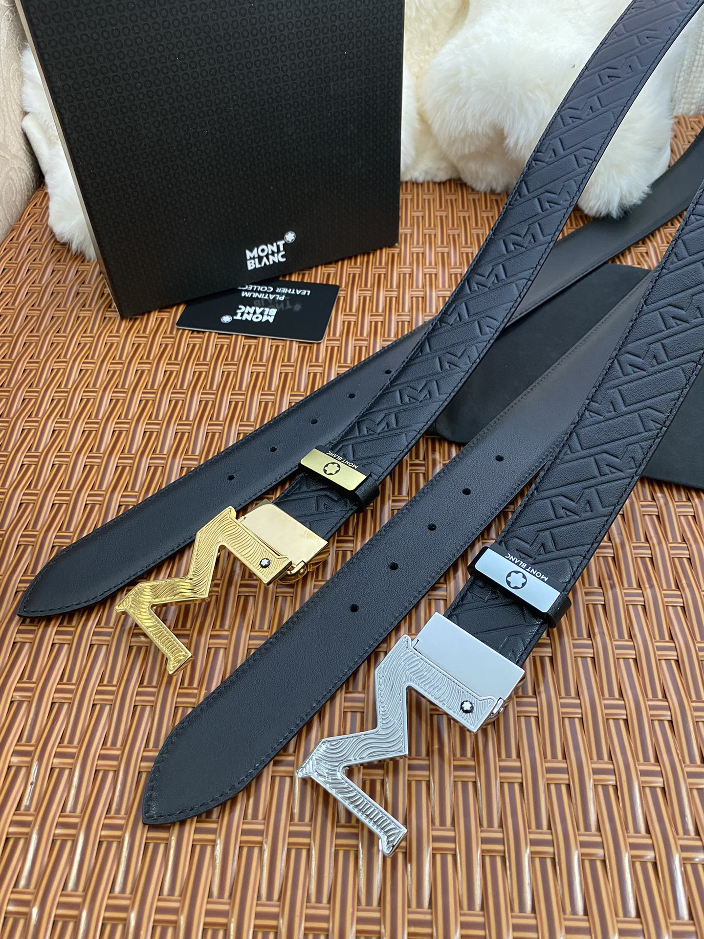 【厳選在庫】Montblanc ビジネスマン正装ベルト「全長約 100cm」