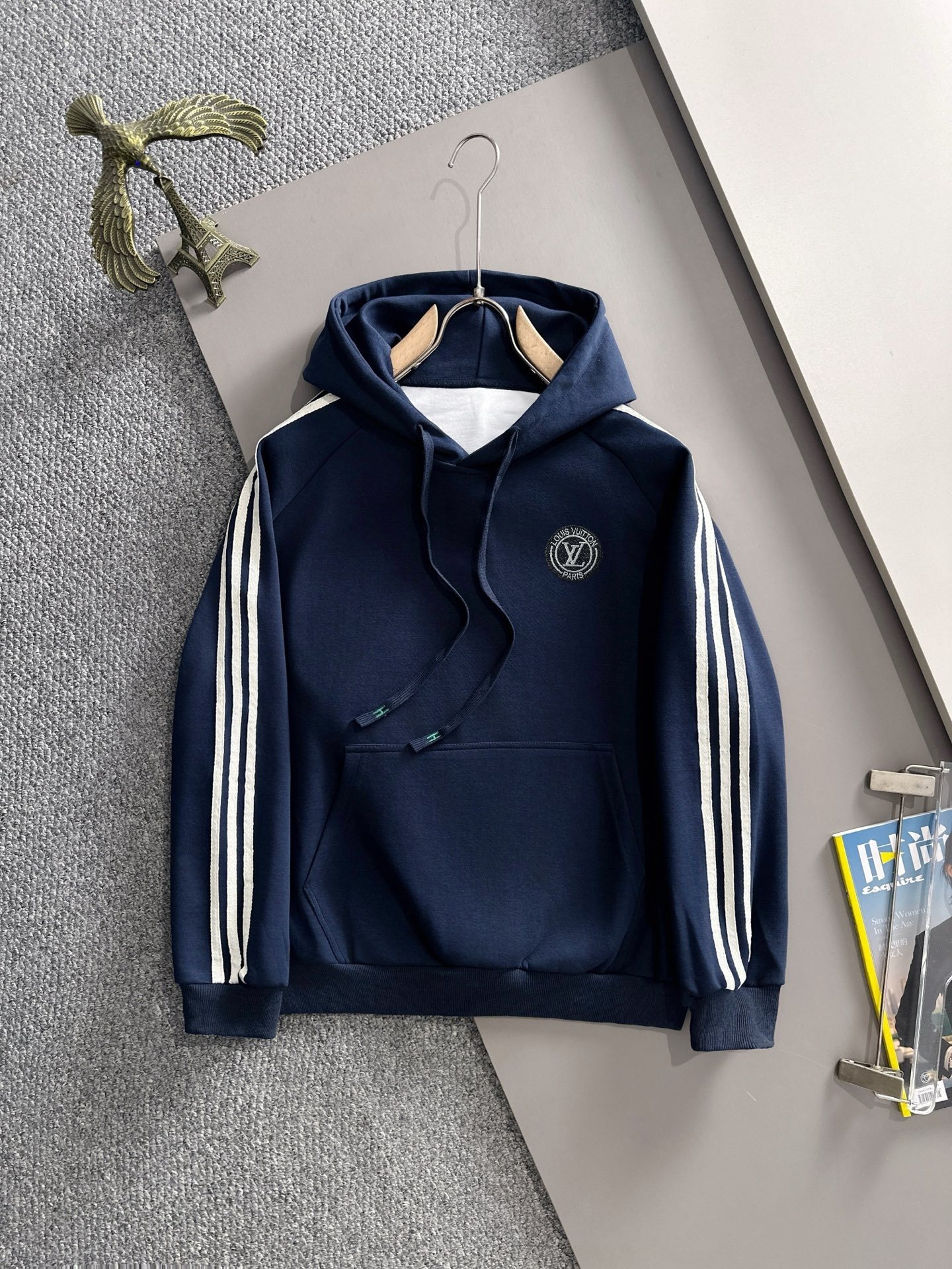 ルイ・ヴィトン「Louis Vuitton」メンズ フード付きコットンパーカー(ユニセックス)