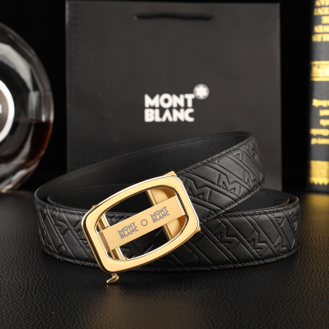 【厳選在庫】Montblanc ビジネスマン正装ベルト「全長約 100cm」