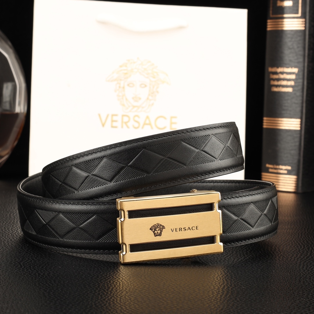 【先行新作】Versace トレンドラグジュアリーベルト 2 点セット「全長約 100cm」