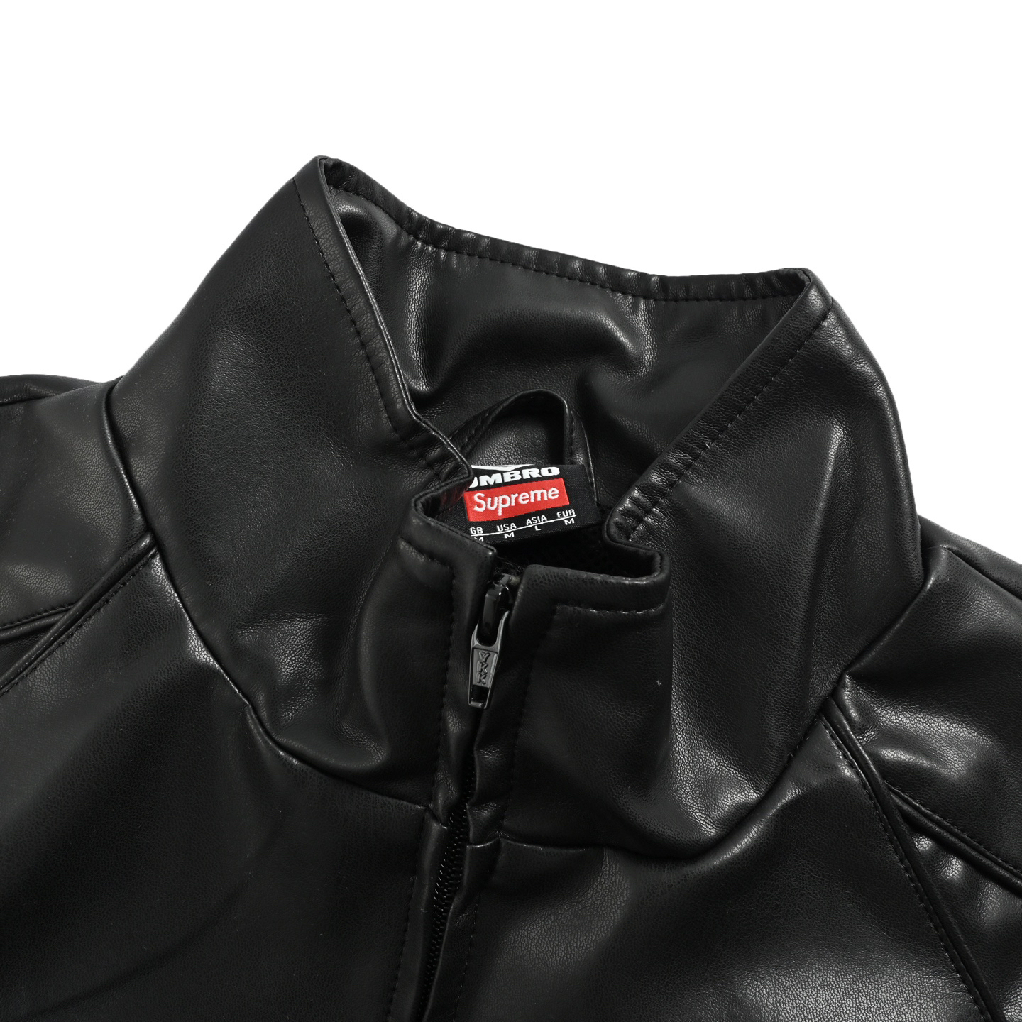 シュプリーム「Supreme x Umbro」コラボレーション レザージャケット