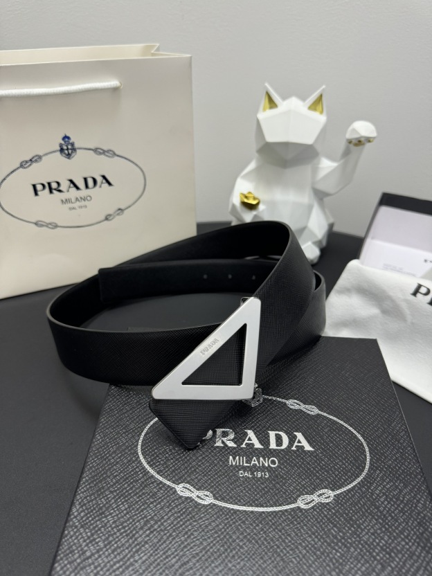 【高級品倉庫到着】Prada イタリアンビジネスベルト「全長約 100cm」