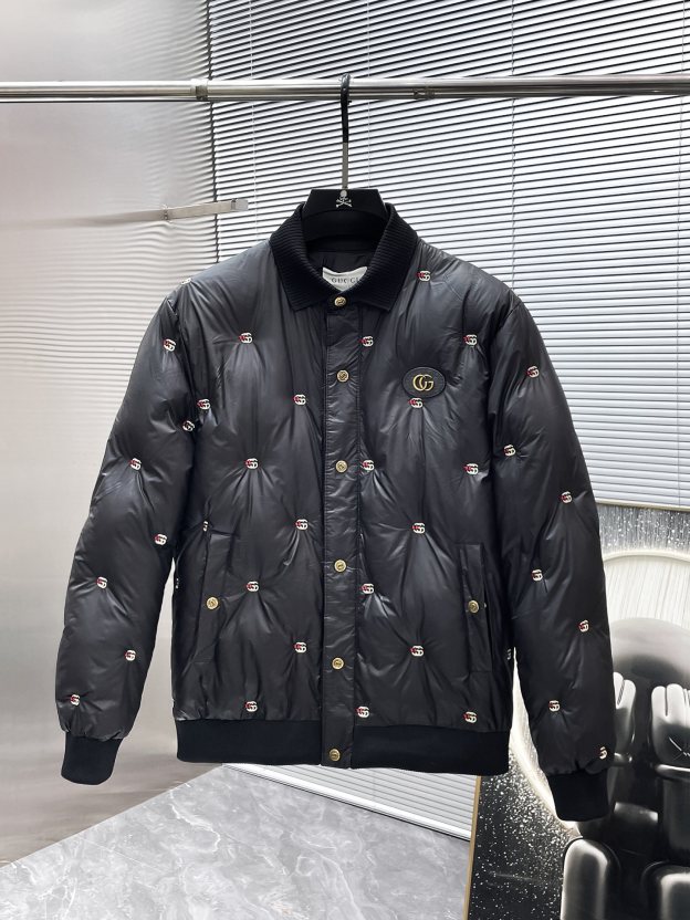 グッチ「Gucci」秋冬ラペル付きコットンジャケット