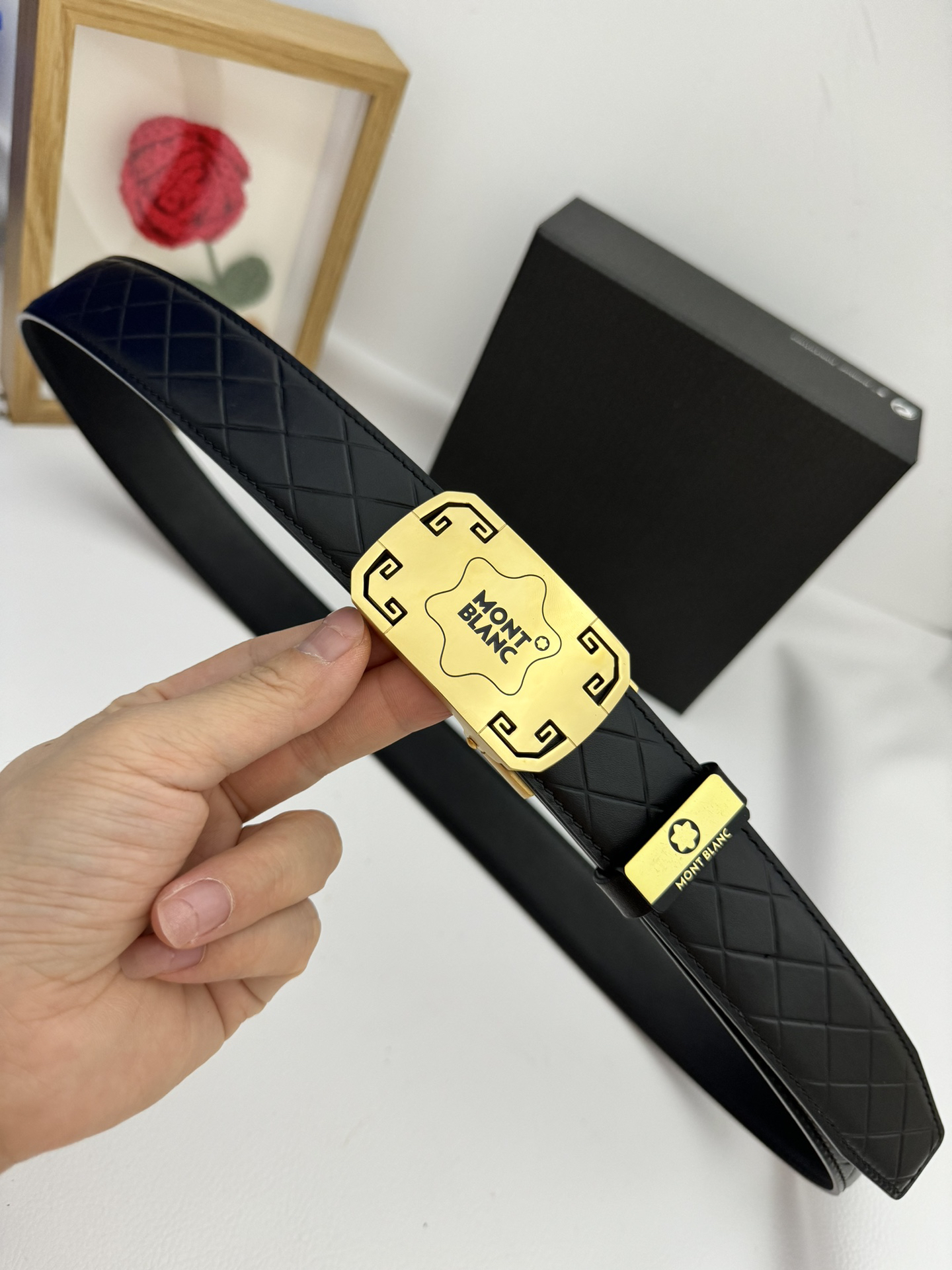 【厳選在庫】Montblanc ビジネスマン正装ベルト「全長約 100cm」
