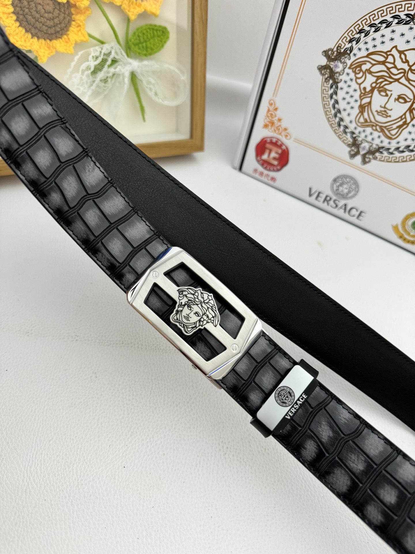 【先行新作】Versace トレンドラグジュアリーベルト「全長約 100cm」