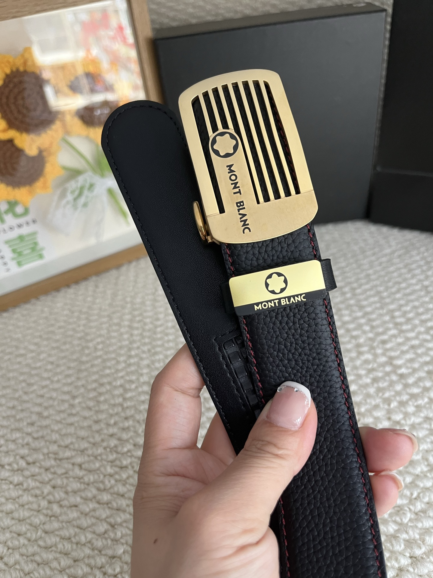 【厳選在庫】Montblanc ビジネスマン正装ベルト「全長約 100cm」