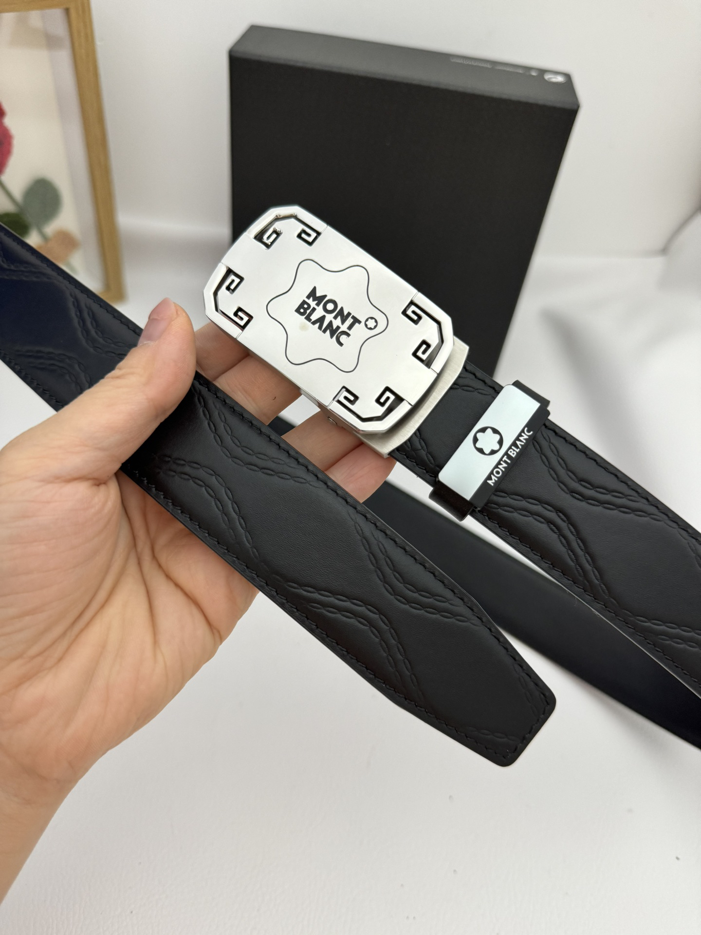 【厳選在庫】Montblanc ビジネスマン正装ベルト「全長約 100cm」