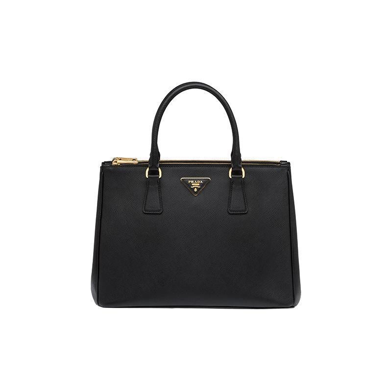 プラダ「Prada」レザー トップハンドルバッグ