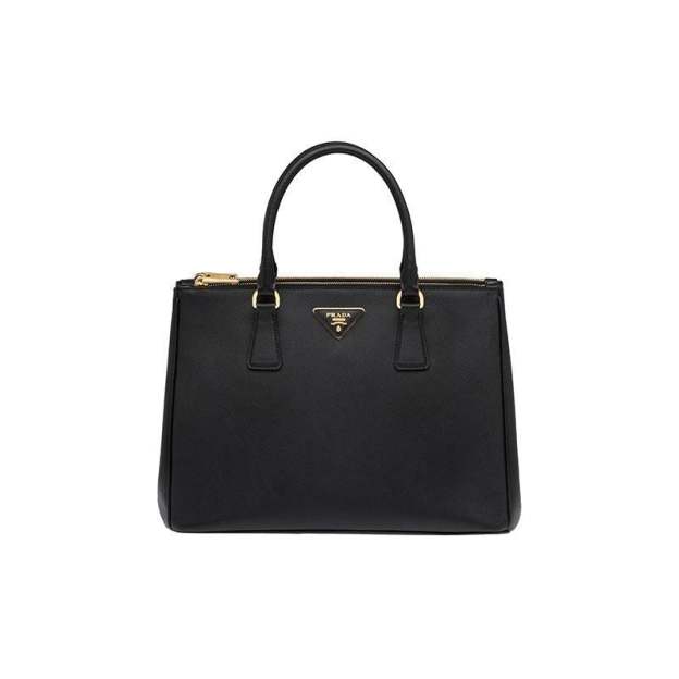 プラダ「Prada」レザー トップハンドルバッグ