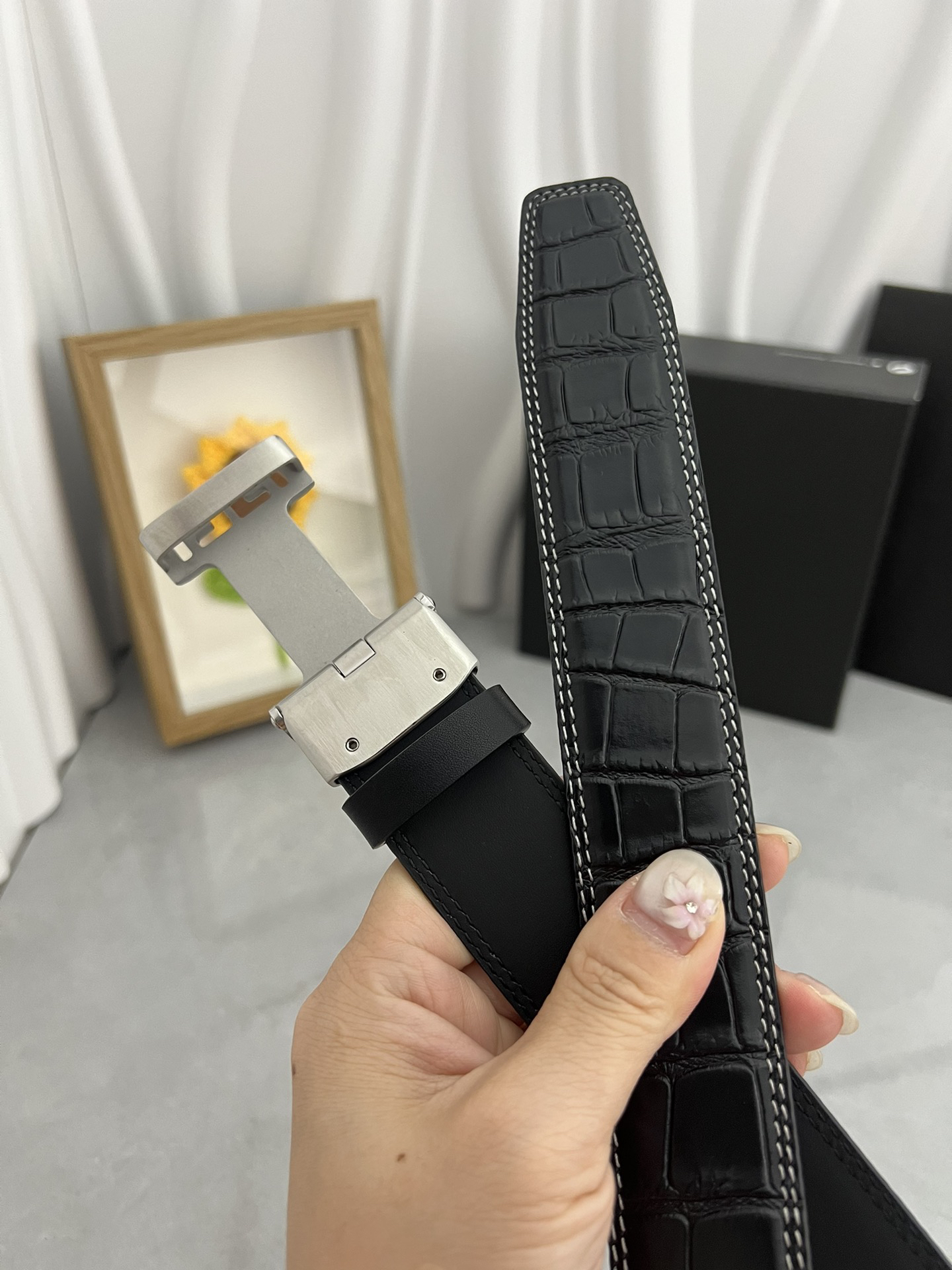 【厳選在庫】Montblanc ビジネスマン正装ベルト「全長約 100cm」