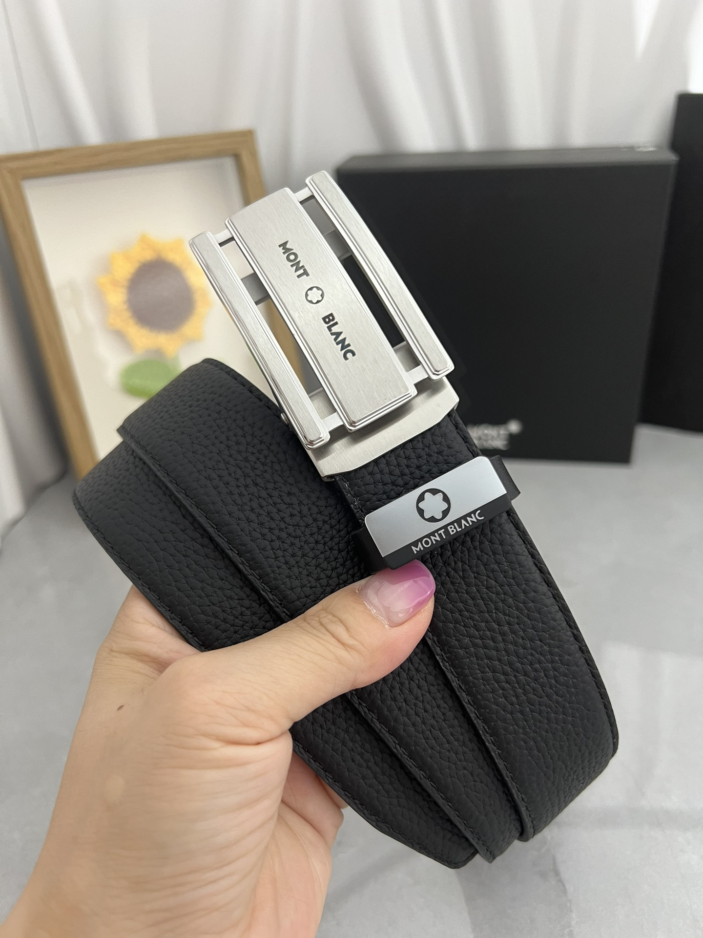 【厳選在庫】Montblanc ビジネスマン正装ベルト「全長約 100cm」