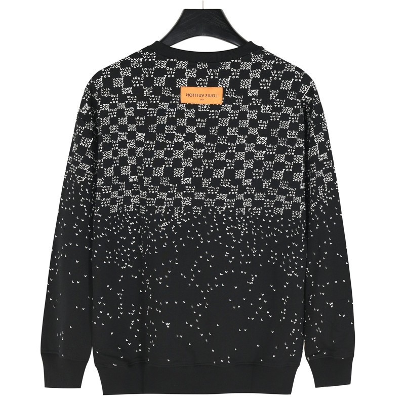 Louis Vuitton / ルイ・ヴィトン 24Fw グラデーション小飛行機柄プリントの丸首パーカー