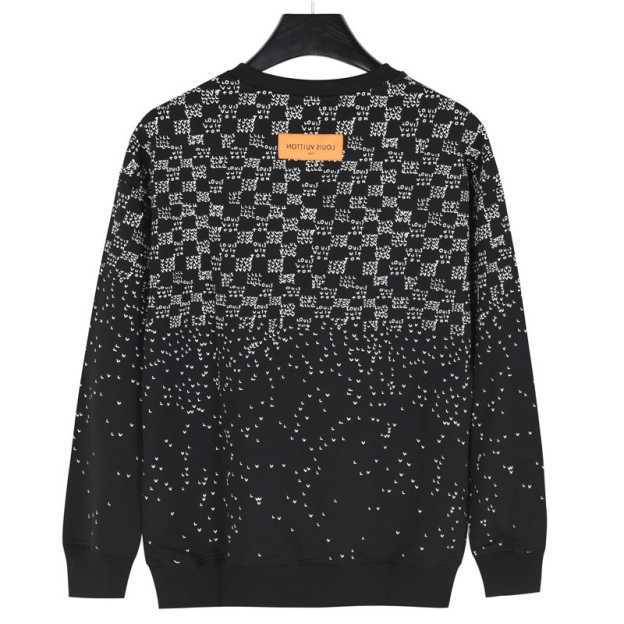 Louis Vuitton / ルイ・ヴィトン 24Fw グラデーション小飛行機柄プリントの丸首パーカー