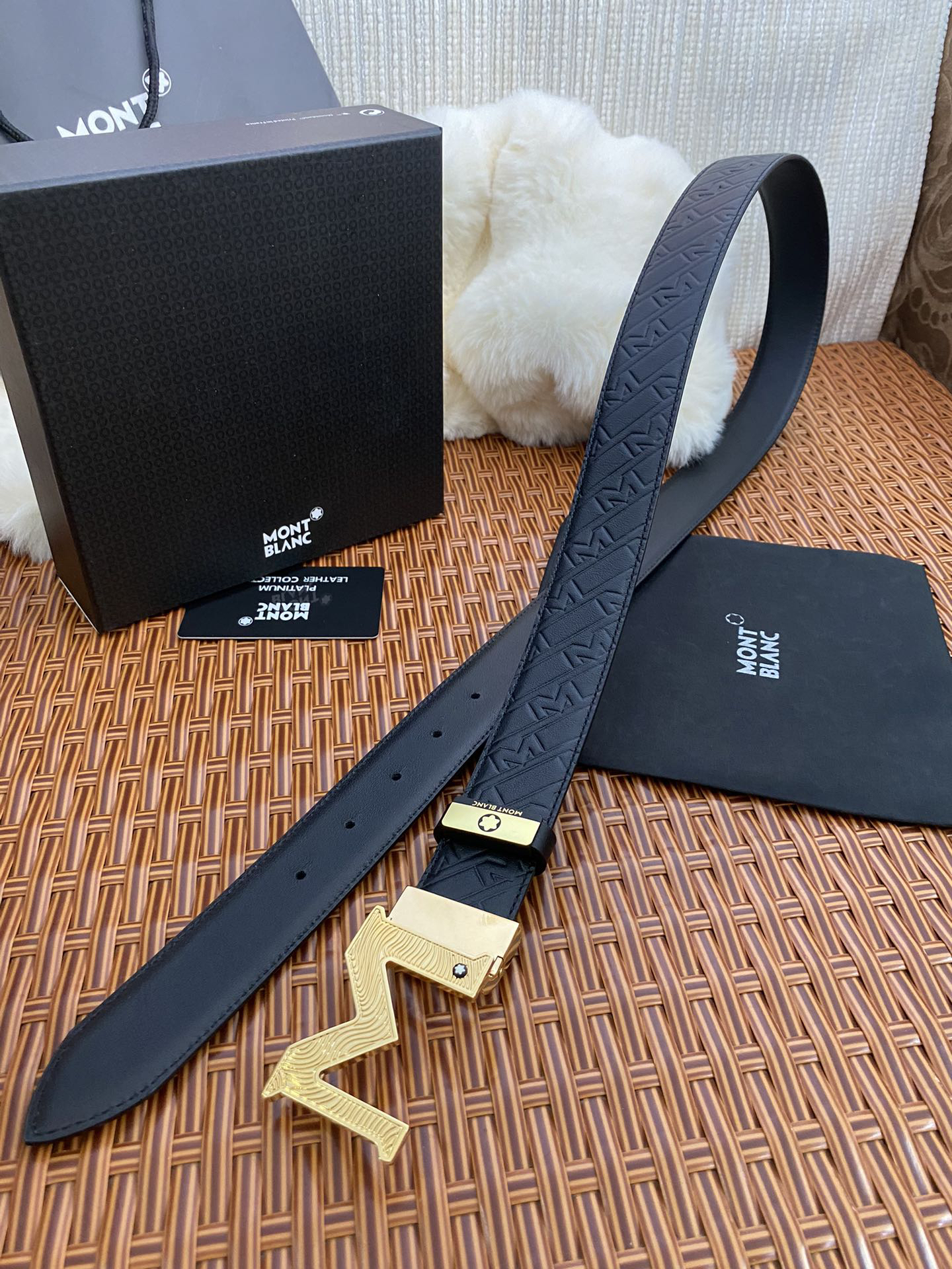 【厳選在庫】Montblanc ビジネスマン正装ベルト「全長約 100cm」